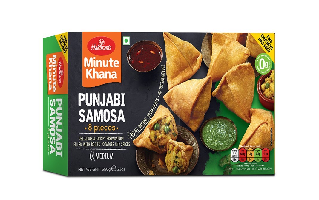 Haldiram's Minute Khana Punjabi Samosa   Box  650 grams